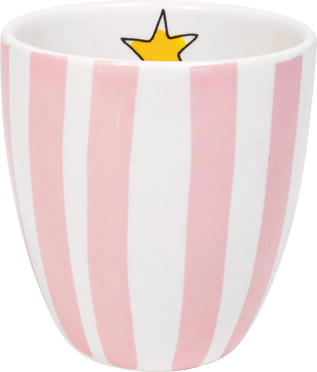 Blond Amsterdam, Even Bijkletsen Mini Mok Roze Streep Zonder Oor, 0,2L 3 Blond Amsterdam, Even Bijkletsen Mini Mok Roze Streep Zonder Oor, 0,2L