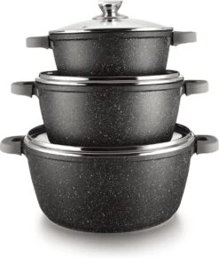 Cheffinger Steelpan Set 6-delig - 20-24-28cm - Zwart -Tefal Winkel 1023x1200 1