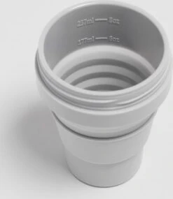 STOJO - Opvouwbare Beker - To Go - Grijs - 237ml - Herbruikbaar -Tefal Winkel 1039x1200 3
