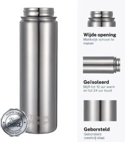 Thermo Master MasterBottle Drinkfles Met 3 Doppen - 650 Ml - Staal -Tefal Winkel 1057x1200