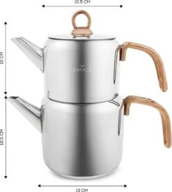Karaca Mira Mini Theepot Set Turkse Theepotten, Geschikt Voor Alle Warmte Bronnen- Theepot: 0,7 L Waterkoker: 1,4 L Roestvrij Staal Theemaker, Theepot, Caydanlik, Demlik, Theeketel 7 Karaca Mira Mini Theepot Set Turkse Theepotten, Geschikt Voor Alle Warmte Bronnen- Theepot: 0,7 L Waterkoker: 1,4 L Roestvrij Staal Theemaker, Theepot, Caydanlik, Demlik, Theeketel -Tefal Winkel 1078x1200 1