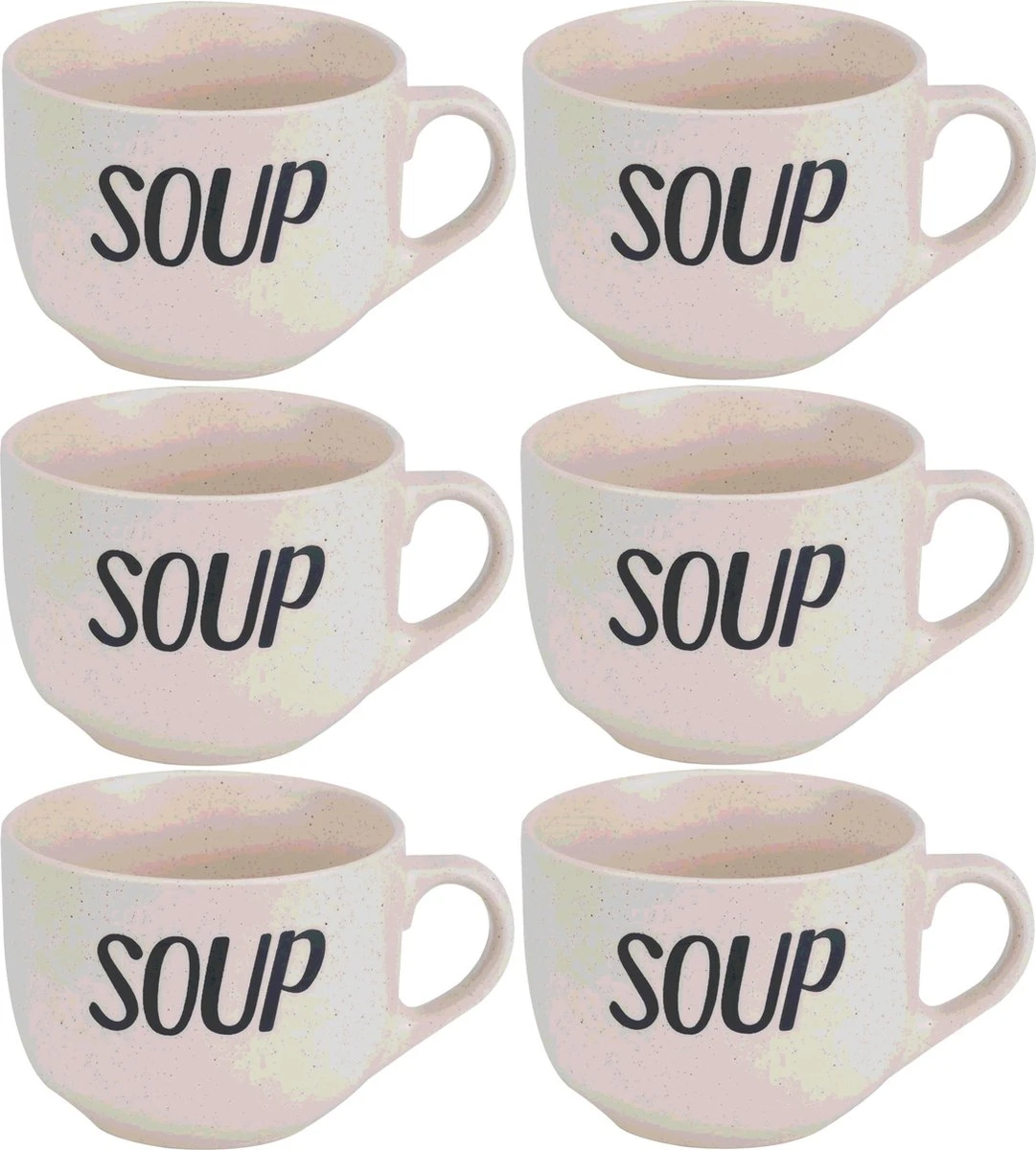 Cosy&Trendy Soepkom 'Soup' Met Een Oor - 51 Cl - Crème - Set-6 4 Cosy&Trendy Soepkom 'Soup' Met Een Oor - 51 Cl - Crème - Set-6 - Afbeelding 2