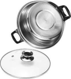 KitchenPrince 12-Delige Pannenset RVS - Pottenset - Kookpannen - Koekenpan - Steelpan - Bakpan - PFAS-Vrij - Pannenset - Pannenset Inductie - Antiaanbaklaag - Koekenpannenset -Tefal Winkel 1082x1200