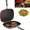 Herenthal Dubbele Grillpan - Ø 28 Cm - Koekenpan - Keramische Pan - Marmeren Coating Met Antiaanbaklaag - PFAS & PFOA Vrij - Pan - Grill - Vermindert Geur, Rook En Oliespatten - Zilver -Tefal Winkel 1099x1200