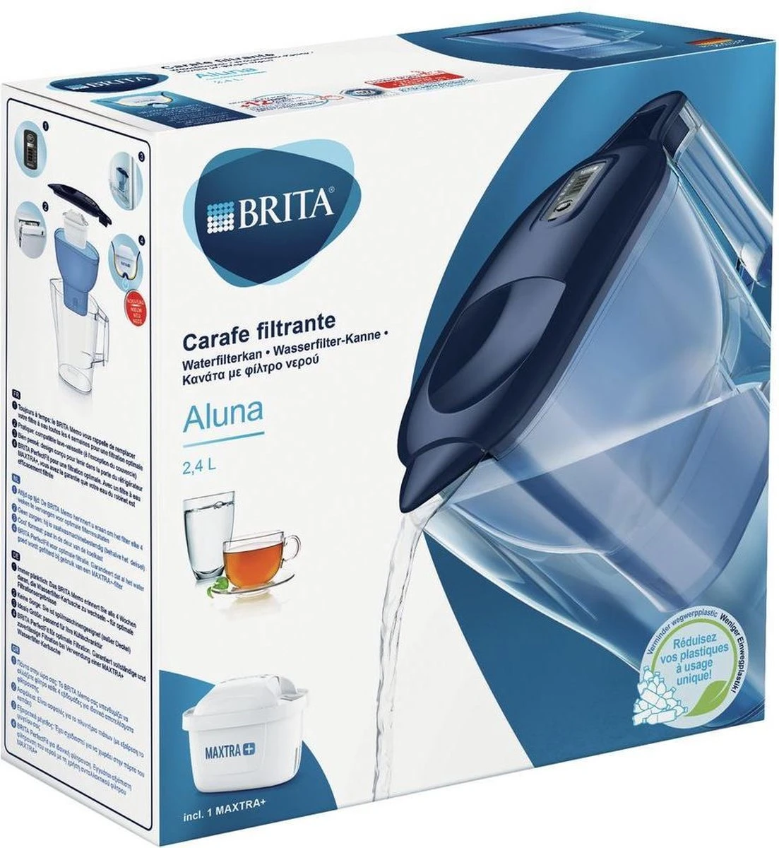 BRITA Fill&enjoy Aluna Cool Waterfilterkan - Blue 6 BRITA Fill&enjoy Aluna Cool Waterfilterkan - Blue - Afbeelding 4