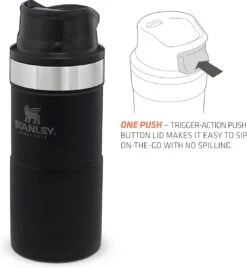 Stanley Trigger-Action Travel Mug 0.35L - Thermosfles - Matt Black -Tefal Winkel 1106x1200
