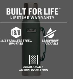 Stanley The Legendary Classic Bottle 0,47L - Thermosfles - Hammertone Green 23 Stanley The Legendary Classic Bottle 0,47L - Thermosfles - Hammertone Green -Tefal Winkel 1113x1200