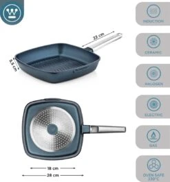Westinghouse Performance Series - Grillpan Inductie 28cm - Luxe Grillpan - Blauw - Steakpan - Geschikt Voor Alle Warmtebronnen Inclusief Inductie En Ovenbestendig 14 Westinghouse Performance Series - Grillpan Inductie 28cm - Luxe Grillpan - Blauw - Steakpan - Geschikt Voor Alle Warmtebronnen Inclusief Inductie En Ovenbestendig -Tefal Winkel 1120x1200 6