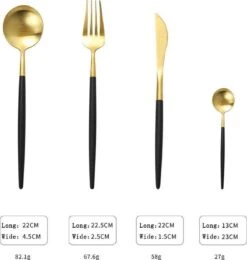 Timmers Trading Bestekset 6 Persoons - Gouden Bestek - Bestekset Goud 24 Delig - Vaatwasserbestendig -Tefal Winkel 1138x1200 4