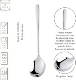House Of Husk® Koffielepel Set - Theelepel - Koffielepeltjes - Espresso Lepeltjes - RVS - 12cm - 12 Stuks - Zilver -Tefal Winkel 1150x1200 5