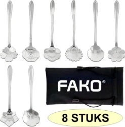 Fako Bijoux® - Bloemen Lepels Set - Theelepel / Koffielepel - 12cm - Zilver - 8 Stuks 12 Fako Bijoux® - Bloemen Lepels Set - Theelepel / Koffielepel - 12cm - Zilver - 8 Stuks -Tefal Winkel 1187x1200 5