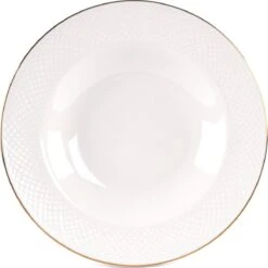 LeRijn® Serviesset Deventer 8 Persoons - 24 Delig - Licht Crème Wit Met Gouden Rand En Motief - Dinerborden - Soepborden - Dessertborden - Borden Servies - Bordenset -Tefal Winkel 1198x1200 14