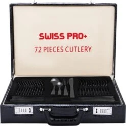 Swiss Pro+ Bestekset In Koffer-72 Delig-12 Persoons-Zwitsers Kwaliteit-Complete Set-100% Roestvrijstaal- Zwart -Tefal Winkel 1198x1200 16