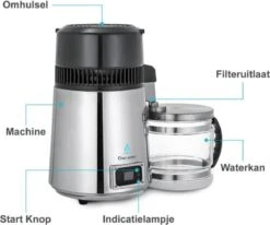 Destilleerketel - Destilleerapparaat - Water Destilleren - RVS Destilleerder - Compleet Pakket - Incl 3 Koolstoffilters En Gratis Schoonmaakmiddel - Zwart - Glazen Waterkan 14 Destilleerketel - Destilleerapparaat - Water Destilleren - RVS Destilleerder - Compleet Pakket - Incl 3 Koolstoffilters En Gratis Schoonmaakmiddel - Zwart - Glazen Waterkan -Tefal Winkel 1200x1000 1