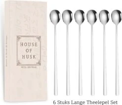 House Of Husk Latte Macchiato Lepels Set - Lange Theelepels - Koffielepels - Longdrinklepels - Sorbetlepels - Barlepel - RVS - 6 Stuks - 20CM - Zilver 17 House Of Husk Latte Macchiato Lepels Set - Lange Theelepels - Koffielepels - Longdrinklepels - Sorbetlepels - Barlepel - RVS - 6 Stuks - 20CM - Zilver -Tefal Winkel 1200x1030 6