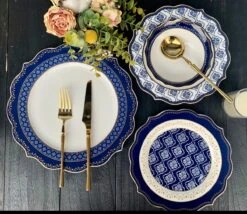 Selinex Porselein Serviesset Barok Blauw 25-delig -Tefal Winkel 1200x1041