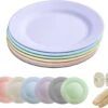 Onbreekbare Borden Van 25 Cm, 6-delige Set, Herbruikbare Platte Borden Met Luffas-afwasborstels, Eetborden, Kunststof, Licht Voor Feestjes, Kamperen, BBQ/pizza, Magnetronbestendig, Vaatwasmachinebestendig, BPA-vrij (veelkleurig) -Tefal Winkel 1200x1045 1