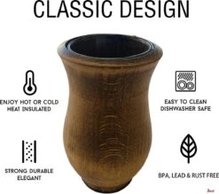 Borvat® | Houten Mate Gourd Cup, Yerba Mate Kalebas, Mate, Bombilla, Yerba Mate Cup -Tefal Winkel 1200x1062 2