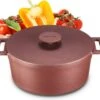 MOA Gietijzeren Braadpan - Inhoud 4,75 Liter - 26CM - Rond - Alle Warmtebronnen - Ook Voor Inductie - Gewicht 5,8 Kg - Bordeaux Rood - MC26BR -Tefal Winkel 1200x1070 1
