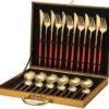 Merkloos Bestekset - 24 Delig Bestekset - 6 Personen - Rood/Goud - Tafellepels/Tafelmessen/Tafelvorken/Koffielepels - Roestvrij Staal 2 Merkloos Bestekset - 24 Delig Bestekset - 6 Personen - Rood/Goud - Tafellepels/Tafelmessen/Tafelvorken/Koffielepels - Roestvrij Staal -Tefal Winkel 1200x1076 11