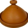 Marokkaanse Authentieke Handgemaakte Aardewerk Tajine Naturel 33 Cm - Ongeglazuurd En Loodvrij
