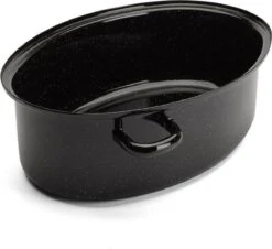 Emalia Geëmailleerde Braadpan Met Deksel 7L - Braadslede - Bakpan - Grillpan - Emaille - Zwart -Tefal Winkel 1200x1099 1