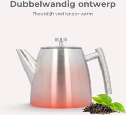 Vaja® Theepot Camille Met Filter - Zilver - 1.0L - RVS Dubbelwandig - Theekan 14 Vaja® Theepot Camille Met Filter - Zilver - 1.0L - RVS Dubbelwandig - Theekan -Tefal Winkel 1200x1099 3