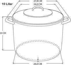 Haushalt Soeppan Met Glazen Deksel - 10 Liter- RVS 17 Haushalt Soeppan Met Glazen Deksel - 10 Liter- RVS -Tefal Winkel 1200x1100