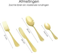 Bestekset 24-delig Goudkleurig - Bestek Voor 6 Personen - Tafelbestek Inclusief Bestekcassette -Tefal Winkel 1200x1102 4