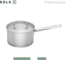 Sola Steelpan Profiline Deluxe - Ø 16 Cm - Zilver - RVS - Sandwichbodem -Tefal Winkel 1200x1108 2