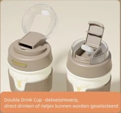 Floraweg Cup - Drinkbeker To GO- Lekvrij Dubbelwandig ,RVS 316, Thermosbeker Koffiebeker- Koffie En Thee - 400ml Waarschuw En Koud Drankje- Grijs -Tefal Winkel 1200x1121 3