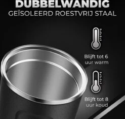 Volcan RVS Koffiebeker To Go Met Sleeve - Thermosbeker - Theebeker - Coffee - Zwart 17 Volcan RVS Koffiebeker To Go Met Sleeve - Thermosbeker - Theebeker - Coffee - Zwart -Tefal Winkel 1200x1139 2