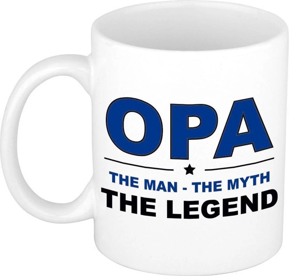 Opa The Man The Myth The Legend Cadeau Mok / Beker Wit - 300 Ml - Verjaardag - Kado Koffiemok / Theebeker 3 Opa The Man The Myth The Legend Cadeau Mok / Beker Wit - 300 Ml - Verjaardag - Kado Koffiemok / Theebeker