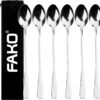 Fako Bijoux® - 6 Lange Lepels - Latte Macchiato - Longdrink - Cocktail - Dessert - IJs - Koffie - Zilver - 6 Stuks - Bewaarzakje -Tefal Winkel 1200x1145 9