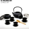 Lumaland - 12 Delig Theeservies - 1.4 L Gietijzeren Theepot - Theewarmer, Lepel, Zeef, 4 Kopjes En 4 Onderzetters -Tefal Winkel 1200x1148 2