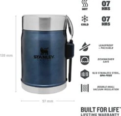 Stanley The Legendary Food Jar + Spork 0,4L - Thermosfles - Nightfall -Tefal Winkel 1200x1151