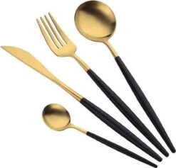 Timmers Trading Bestekset 6 Persoons - Gouden Bestek - Bestekset Goud 24 Delig - Vaatwasserbestendig -Tefal Winkel 1200x1152 5