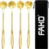 Fako Bijoux® - 4 Lange Lepels Bloem Motief - Latte Macchiato - Longdrink - Cocktail - Dessert - IJs - Koffie - Goud - 4 Stuks - Bewaarzakje 2 Fako Bijoux® - 4 Lange Lepels Bloem Motief - Latte Macchiato - Longdrink - Cocktail - Dessert - IJs - Koffie - Goud - 4 Stuks - Bewaarzakje -Tefal Winkel 1200x1158 4