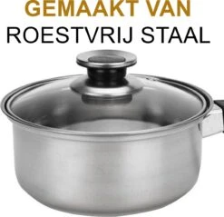 KitchenPrince 12-Delige Pannenset RVS - Pottenset - Kookpannen - Koekenpan - Steelpan - Bakpan - PFAS-Vrij - Pannenset - Pannenset Inductie - Antiaanbaklaag - Koekenpannenset -Tefal Winkel 1200x1163