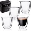 Dubbelwandige ESPRESSO Glazen Van Borosilicaat - Warme En Koude Dranken Kopjes - 70 ML - Set Van 4 -Tefal Winkel 1200x1172 4