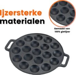 Kicinn Poffertjespan - Poffertjesmaker - Poffertjespan Inductie - Ø 24 Cm - 19 Poffertjes - Inclusief Handvaten -Tefal Winkel 1200x1177 1