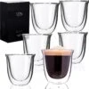 Dubbelwandige ESPRESSO Glazen Van Borosilicaat - Warme En Koude Dranken Kopjes - 70 ML - Set Van 6 1 Dubbelwandige ESPRESSO Glazen Van Borosilicaat - Warme En Koude Dranken Kopjes - 70 ML - Set Van 6 -Tefal Winkel 1200x1189 4