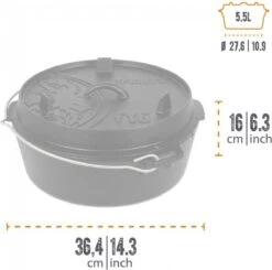 Petromax - Dutch Oven 5,5L/ft 6 - Zonder Pootjes -Tefal Winkel 1200x1191