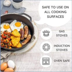 Nuovva Cast Iron Skillet / Gietijzeren Pan - 32cm -Tefal Winkel 1200x1195