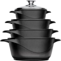 Smile 10 Delige Pannenset - Antiaanbaklaag - Vaatwasser Bestendig - Zwart -Tefal Winkel 1200x1195 6