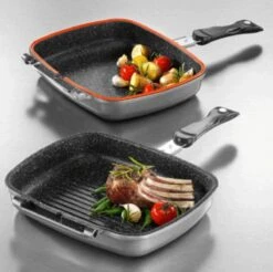 Herenthal Dubbele Grillpan - Ø 28 Cm - Koekenpan - Keramische Pan - Marmeren Coating Met Antiaanbaklaag - PFAS & PFOA Vrij - Pan - Grill - Vermindert Geur, Rook En Oliespatten - Zilver 18 Herenthal Dubbele Grillpan - Ø 28 Cm - Koekenpan - Keramische Pan - Marmeren Coating Met Antiaanbaklaag - PFAS & PFOA Vrij - Pan - Grill - Vermindert Geur, Rook En Oliespatten - Zilver -Tefal Winkel 1200x1195 7