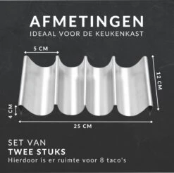 Keufens Taco Houder - Set Van 2 - Tacohouder - Tortilla Houder - Taco Standaard - Taco Houder Ovenbestendig - Taco Houders - Wrap Houder 8 Keufens Taco Houder - Set Van 2 - Tacohouder - Tortilla Houder - Taco Standaard - Taco Houder Ovenbestendig - Taco Houders - Wrap Houder -Tefal Winkel 1200x1196 4