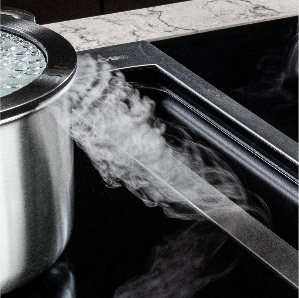 DUCQ Downdraft Kookpannenset - 4 Delig - Met Glazen Deksels 4 DUCQ Downdraft Kookpannenset - 4 Delig - Met Glazen Deksels - Afbeelding 2