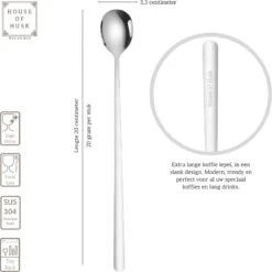 House Of Husk Latte Macchiato Lepels Set - Lange Theelepels - Koffielepels - Longdrinklepels - Sorbetlepels - Barlepel - RVS - 6 Stuks - 20CM - Zilver 12 House Of Husk Latte Macchiato Lepels Set - Lange Theelepels - Koffielepels - Longdrinklepels - Sorbetlepels - Barlepel - RVS - 6 Stuks - 20CM - Zilver -Tefal Winkel 1200x1198 30