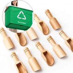 10 Stuks Mini Houten Lepels - Kleine Theelepeltjes - Houten Schepjes - Doseerschep Maatlepel - Lepels Voor Keuken, Koken, Kruiden, Koffie, Thee, Suiker En Zout - Spatel -Tefal Winkel 1200x1199 12